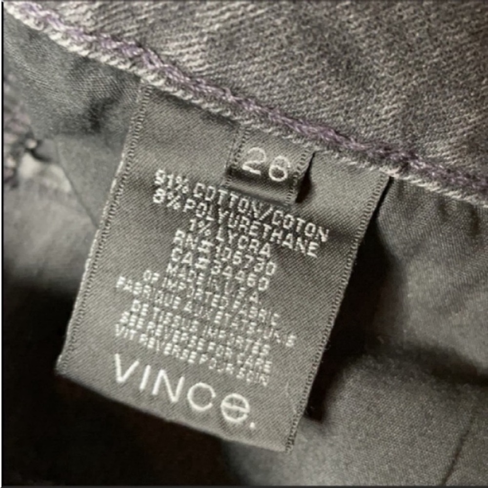 Vince Skinny Moto Jeans Denim Gray Black Wash
Size 26 - Picture 10 of 13